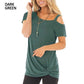 Sexy T Shirt - Women Short Shoulder Sleeve - New Summer Tee Shirts - Women Fashion Long Top (3U19)