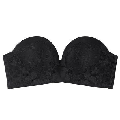 New Arrival Women's Strapless Bra Invisible Push Up Bra Half Cup