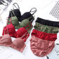 Gorgeous Women's Bra Brief Set - Solid Color Girl Knitting Thread - No Steel Ring Gather 1/2 Cup Bra + Underwear Set (3U27)(3U28)