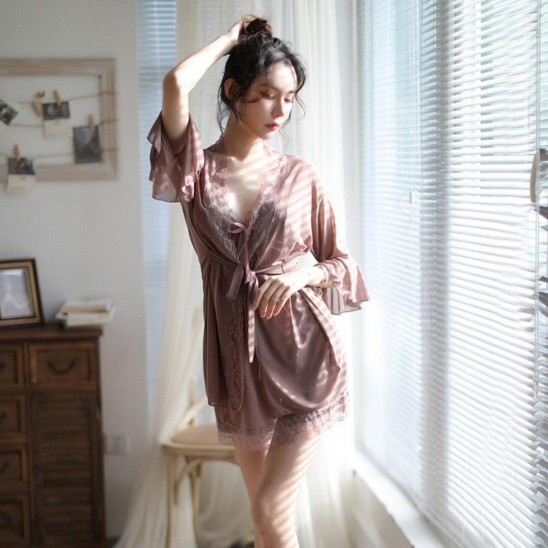 Sexy Women's Fashion Comfy 3pcs Pajamas Lingerie - Sleepwear Nightgowns (2U90)