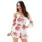 Sexy Fashion Floral Print Women Jumpsuit - Summer Beach Off Shoulder Casual Jumpsuits (1U33)