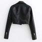 Sexy women's New Wild Fashion Short Motorcycle Leather Jacket (D23)(TB8B)