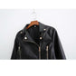 Sexy women's New Wild Fashion Short Motorcycle Leather Jacket (D23)(TB8B)