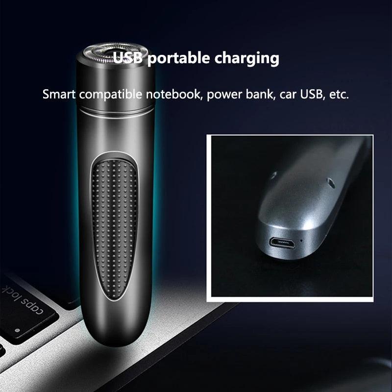 Shaver for Men USB Charging Mini Electric Razor Portable Small Size Beard Shaving Machine (BD6)(1U45)