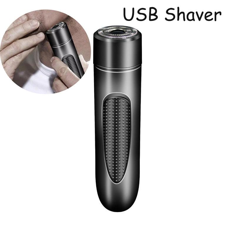 Shaver for Men USB Charging Mini Electric Razor Portable Small Size Beard Shaving Machine (BD6)(1U45)