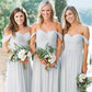 Chiffon A-line Long Bridesmaid Dresses - Off The Shoulder Sweetheart Ruched Crystals Belt Dress (D18)(WSO2)(WSO3)