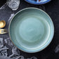 Ceramic Underglaze Dark Round Flat Plates Western Steak Kitchen Environmental Protection Japanese Style Tableware (AK7)