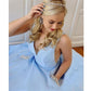 Nice V-Neck Light Sky Blue Prom Dresses - With Pockets - Special Occasion Gowns - Women Formal Evening Dresses (WSO5)(WSO3)(F18)