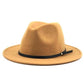 Great Trending Wool Vintage Trilby Felt Fedora Hat - With Wide Brim - Elegant Jazz Hat (WH8)