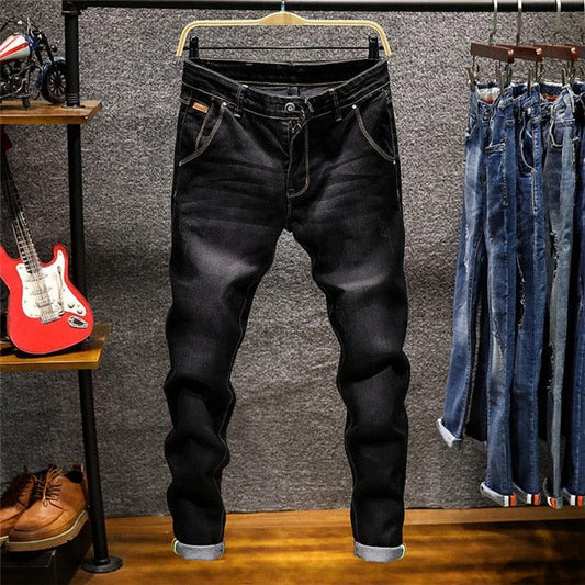 Skinny Jeans - Men Zipper Fly Slim Fit Stretch Male Jean - Pencil Pants (TG2)