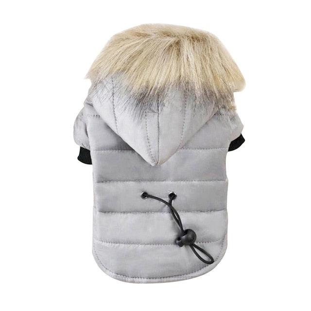 Small Dog Clothes - Winter Warm Pet Dog Jacket - Soft Fur Hooded Coat Puppy Clothing (2U69)