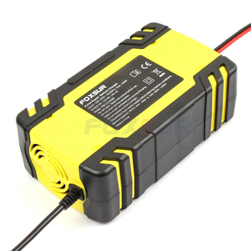 Smart 12V 8A 24V 4A Fully automatic Car Battery Charger Digital LCD Display Fast Charging (CT6)(3U60)