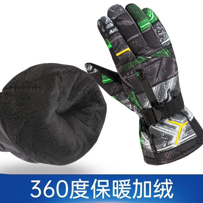 Great Snowboard Gloves - Touch Screen Winter Warm Professional Ski Gloves - Ultralight Waterproof (6WH1)(F87)