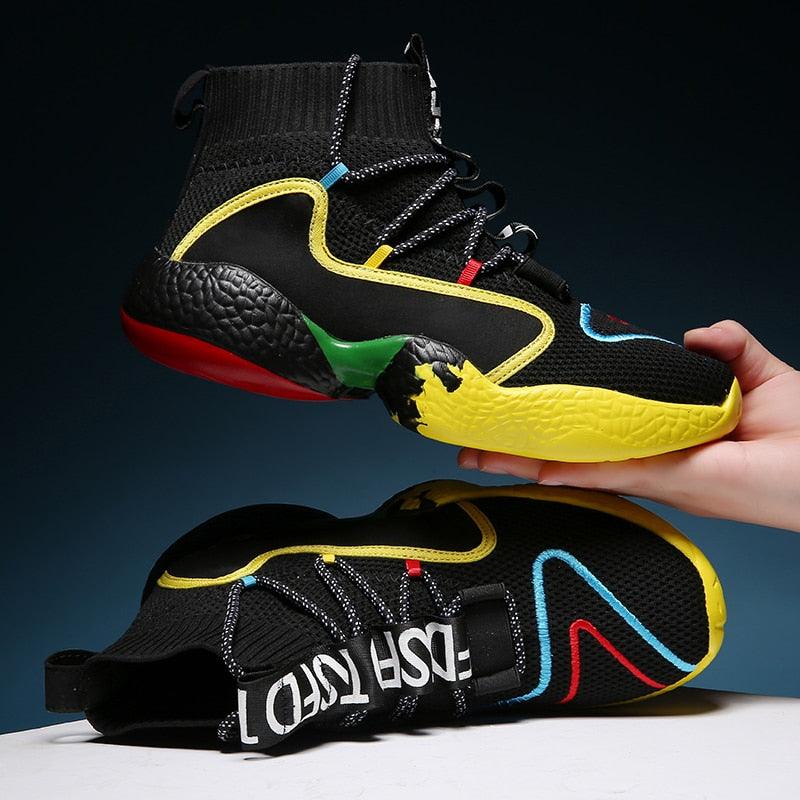 Plus Size High Top Men Casual Shoe - Fashion Breathable Running Sport Shoe (D15)(MSA2)