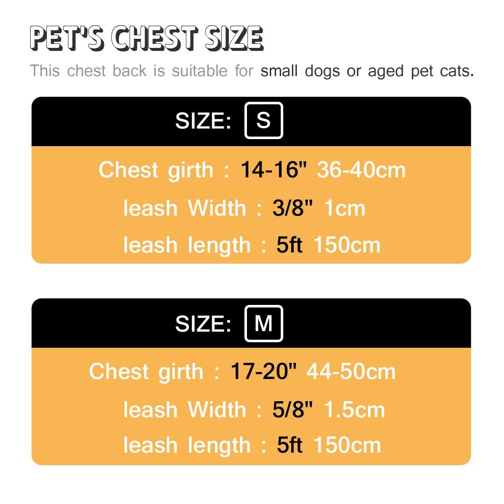 Soft Padded Pet Dog Harness Clothes - Printed No Pull Chihuahua Puppy Cat Harness Vest Leash (3W1)
