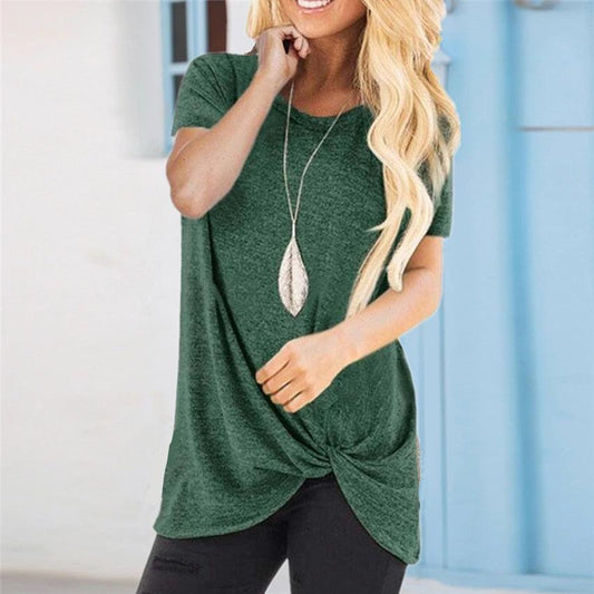 Gorgeous Solid T Shirt - Women Summer Tops - Casual Simple Short Sleeve Female Clothe (3U19)