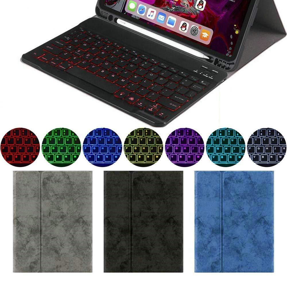 English Spanish Russian Backlit Keyboard Case - for iPad 7th 10.2 2019 Air 3 10.5 Pro 11 2020 9.7 2018 Cover (TLC3)(F47)