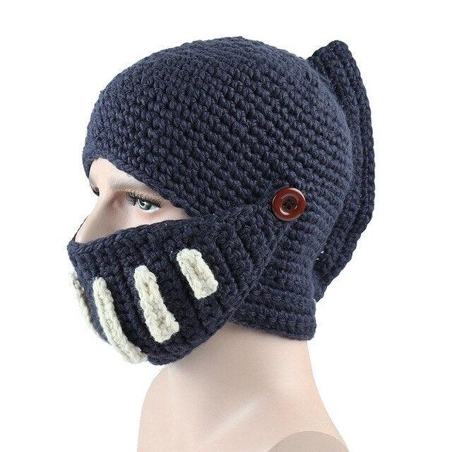 Sports Winter Beanie Hats - Unisex Mask Knight Helmet Knitted Cap Handmade Hat (2U103)