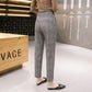 Spring Autumn High Waist Women Plaid Pants - Ankle Length Pants - Loose Casual Pants - Women Trousers (D25)(BP)