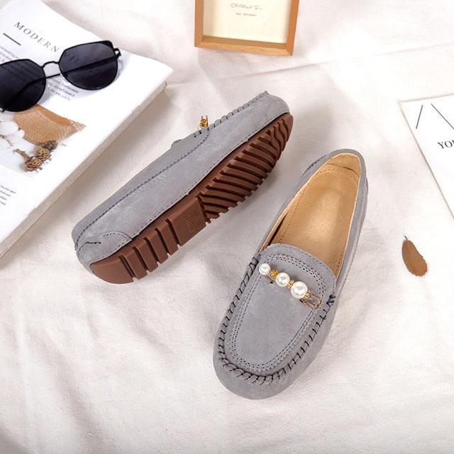 Super Gorgeous And Comfortable Spring Autumn Women Moccasins Shoes - 100% Genuine Leather Flat Shoes (FS)(F40)