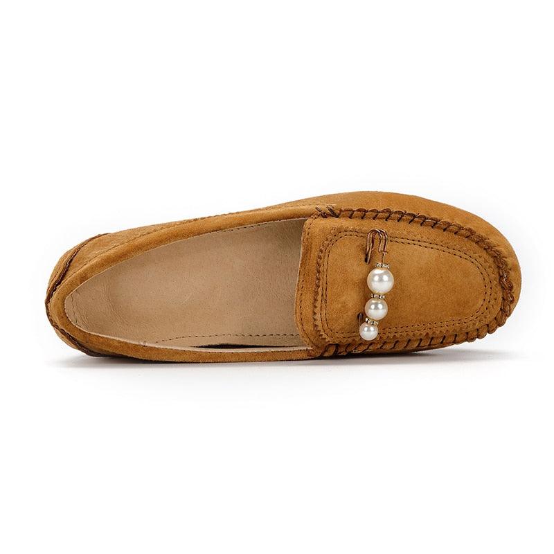 Super Gorgeous And Comfortable Spring Autumn Women Moccasins Shoes - 100% Genuine Leather Flat Shoes (FS)(F40)
