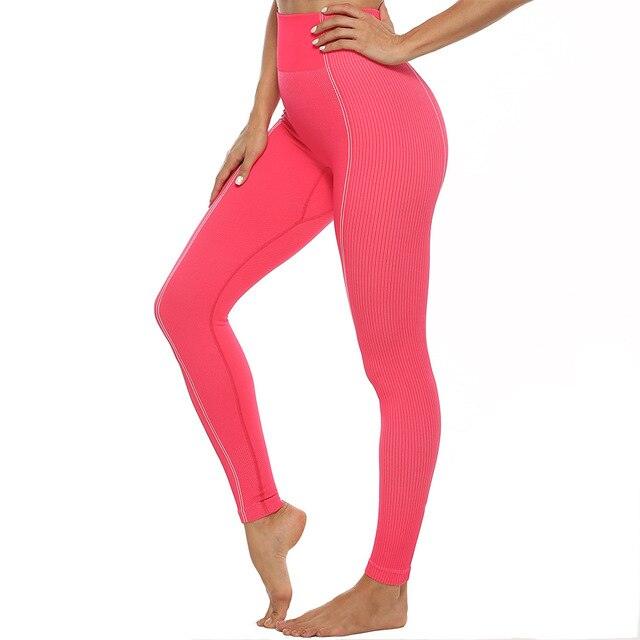 Spring New Yoga Suit - Ladies Seamless Activewear Aerobics Slim Hip Leggings (1U24)