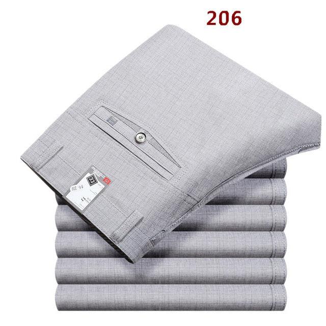 Spring Summer Suit Pants - Loose Men's Dress Pants - Classic Straight Formal Trousers (D9)(TG1)