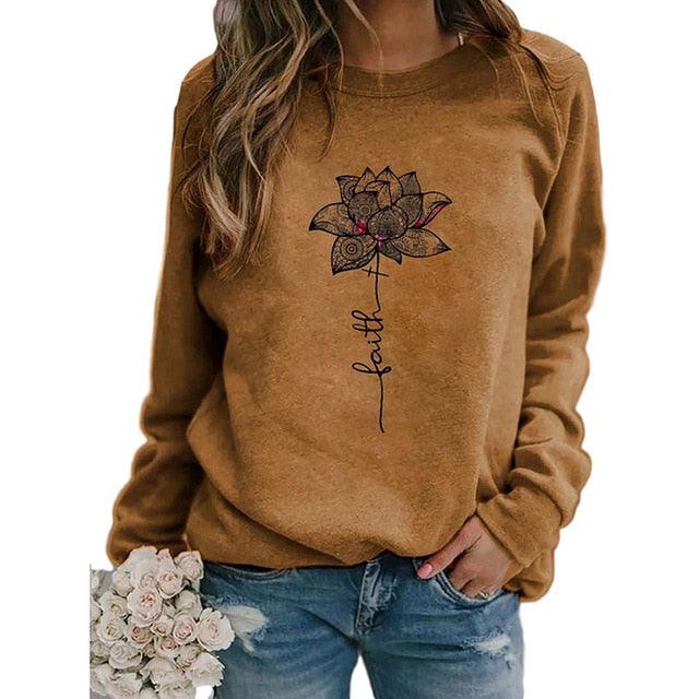 Super Stars Print Sweatshirts - Women Long Sleeve Top - Autumn Casual New O-neck Sweatshirt (3U19)(3U23)