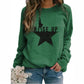 Amazing Stars Print Women Sweatshirts - Women Long Sleeve Top Autumn New O Neck Sweatshirt (3U23)