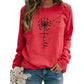 Amazing Stars Print Women Sweatshirts - Women Long Sleeve Top Autumn New O Neck Sweatshirt (3U23)