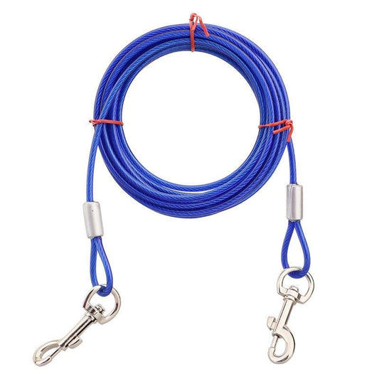 Steel Wire Double Coupler Dog Cat Leash - Dual No-Tangle Pet Bungee Leads - Anti-bite Top Quality (4W4)(2W1)(F75)