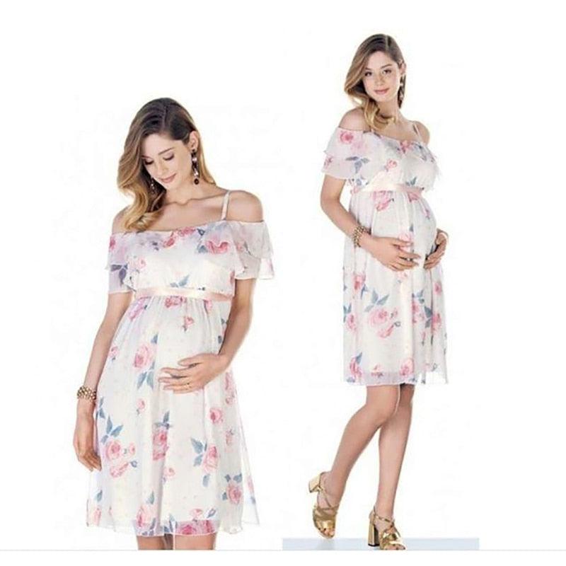 Summer Elegant Maternity Dresses - Plus Size Chiffon Pregnancy Dress - Cotton New Clothes (Z9)(Z7)(5Z1)(7Z1)(2Z1)