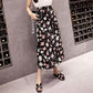 Summer Floral Print Boho Women Skirt - Casual High Waist Midi Skirt - Elegant A Line Skirts (2U22)