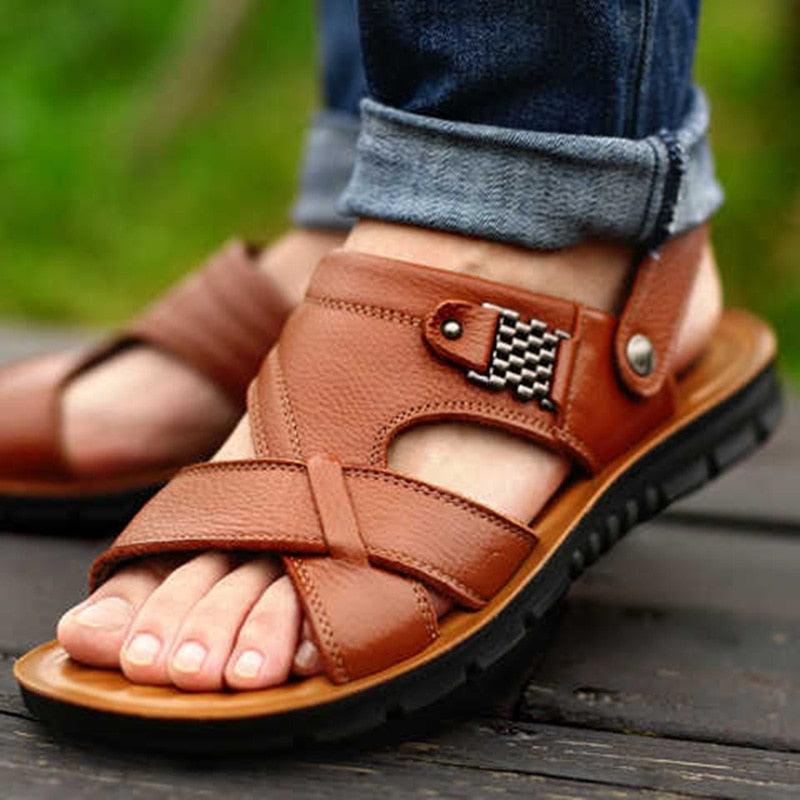 38-48 Summer Casual Shoes for Men Black Brown Half Slippers for Man New  Designer Flats Men Shoes Fashion Half Drag Loafers Men