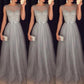 Bright Women Formal Wedding Bridesmaid Dress - Long Floor Length O-Neck Dress - Sleeveless Maxi Party Dresses (2U18)