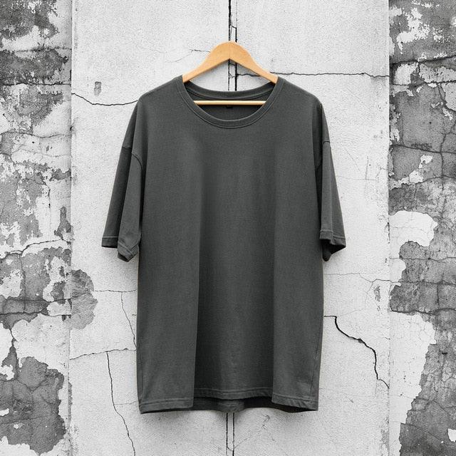 Summer New Men's 100% Cotton T-Shirt - Solid Color Soft Touch Fabric Men's Basic Tops (D8)(TM8)