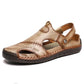 Summer Sandals - Men Leather Classic Roman Sandals - Outdoor Beach Flip Flops (MSC6)(F12)