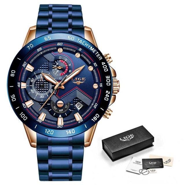 Super Luxury Business Men's Quartz Watches - Classic Date Luminous Waterproof Stainless Steel Watch (2MA1)