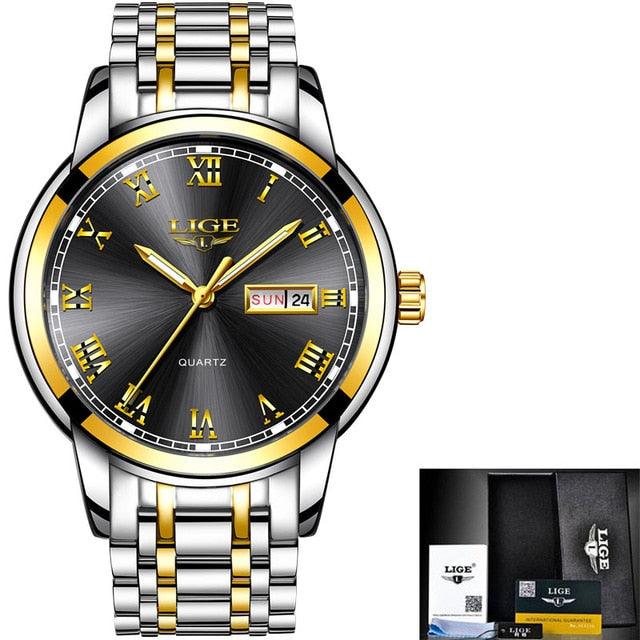 Super Luxury Business Men's Quartz Watches - Classic Date Luminous Waterproof Stainless Steel Watch (2MA1)