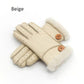 Super Warm Women Winter Warm Real Leather Gloves - Female Sheep Fur Gloves (6WH1)