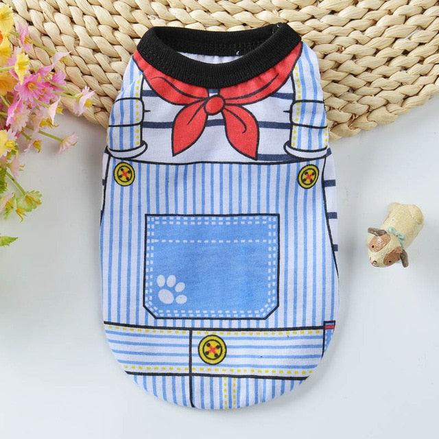 Sweet Pet Cat Vest Shirt Spring Summer Cat Clothes - Costume for Cats Kitten Shirts (3W4)1
