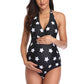 Swimsuit For Pregnant Women - Sexy White Star Swimsuit - Beachwear Neck Strap Pregnant Summer Swimwear S-5XL (D4)(Z5)