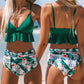 Summer Women Swimwear Bikini Bathing Suit - Ruffles Swimwear - Push Up Bikini Women's High Waisted Bikini (TB8D)(F26)
