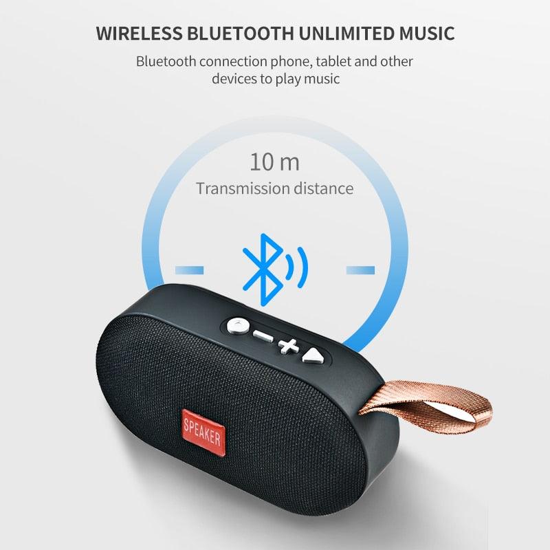 T7 Mini Bluetooth Speaker - Portable Wireless Loudspeaker Sound System 3D Stereo Music Surround Outdoor Speaker Support FM TFCard (D57)(HA)