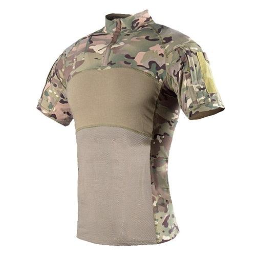 Men Tactical T-shirts - Summer Quick Dry T-shirts - Short Sleeve (1U8)