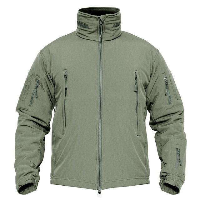 Winter Military Fleece Jacket - Men's Soft Jacket - Waterproof Army Jackets Coat (2U100)