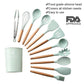 12PCS Silicone Kitchenware Non-stick Cookware - Cooking Set Silicone Cooking Tools (AK4)(F61)