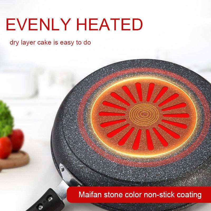 28CM Maifan Stone Frying Pan - Non-stick Pot Kitchen Frying Pot - Heat Resistance (AK1)