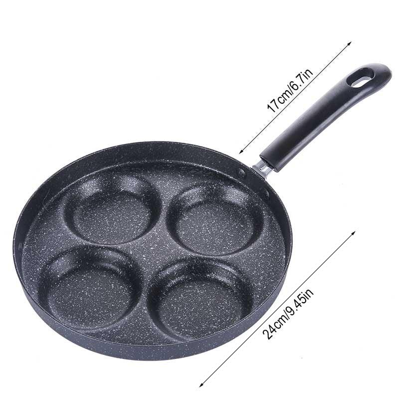 4 Hole Frying Pot Thick Pan - Non-stick Egg Pancake Steak Pan -No Oil-smoke Breakfast Grill Pan (AK1)