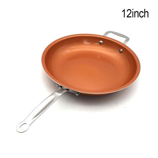 Non-stick Copper Frying Pan - Kitchen Skillet With Ceramic Coating And Induction Cooking Oven Dishwasher Safe (D61)(AK1)